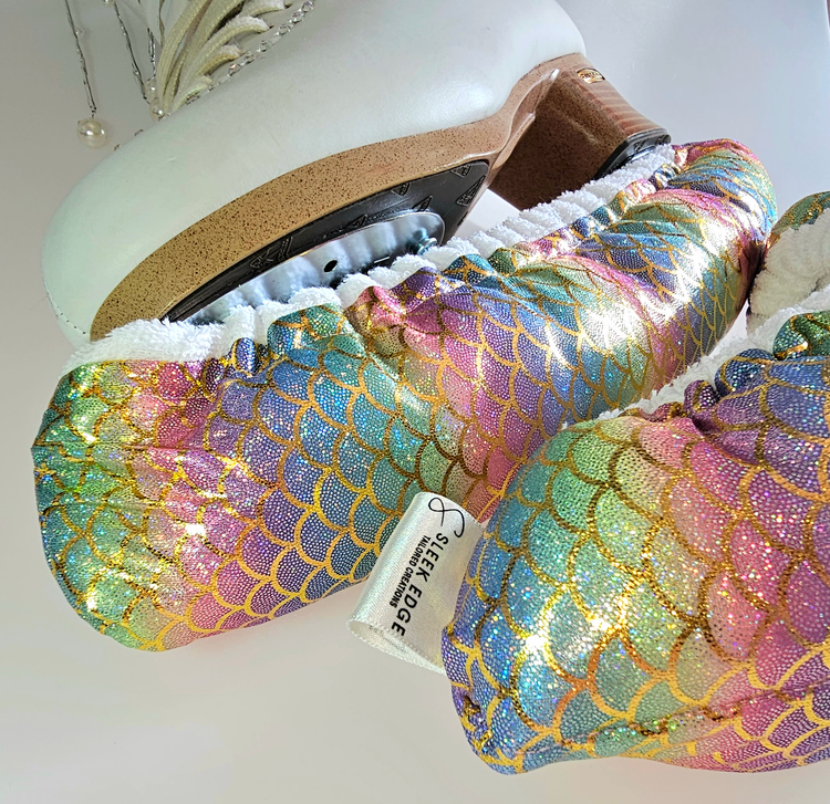 rainbow mermaid ice skate soakers