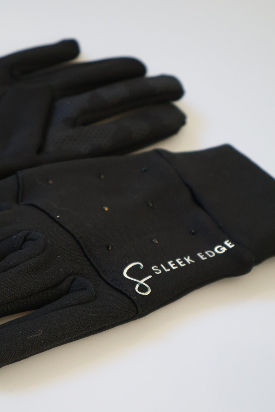Figure Skate Gloves - Black Rhinestones