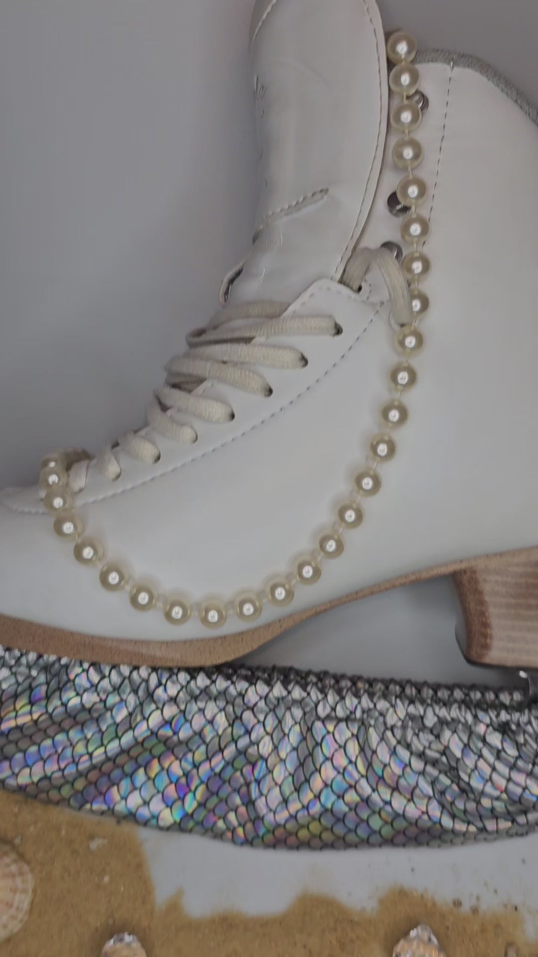 Silver Mermaid Ice Skate Soakers